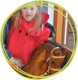 Girl on a rocking horse